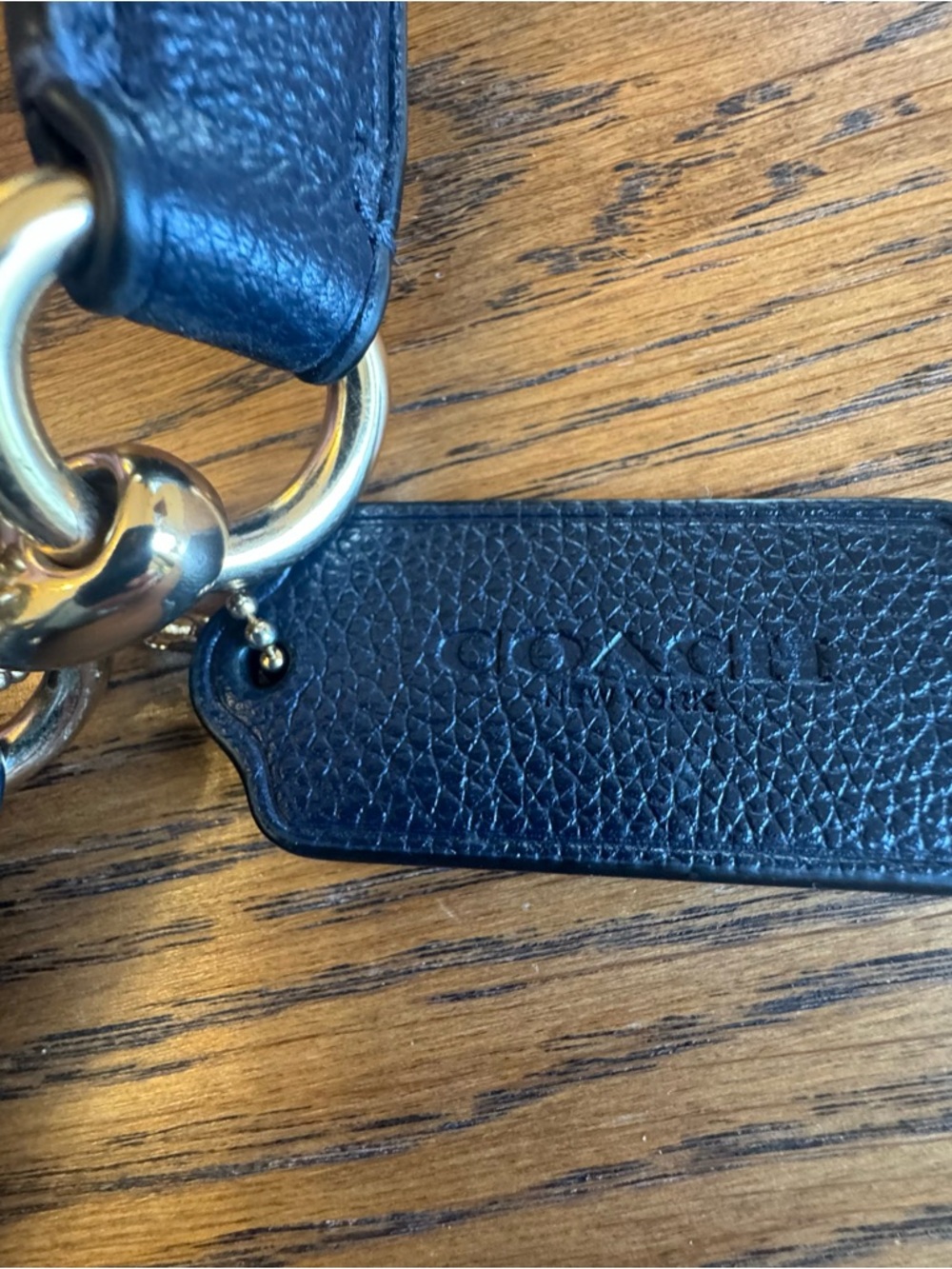 Coach Skylar Hobo Handbag Shoulder Bag Navy Blue Gold Hardware Pebble classy - Picture 7 of 16